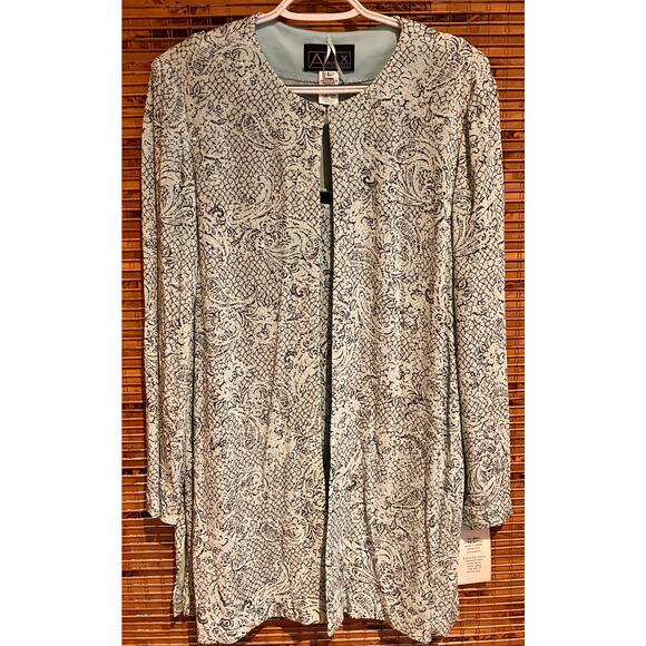 Alex Evenings Blue Paisley Twinset Size Large NWT - Picture 2 of 12